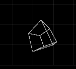a 3d wireframe cube in osu!